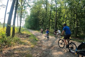 Mobilna wypożyczalnia rowerów elektrycznych i przyczepek rowerowych na terenie Doliny Baryczy