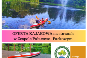 Kajaki na stawach w Zespole Pałacowo-Parkowym w Żmigrodzie